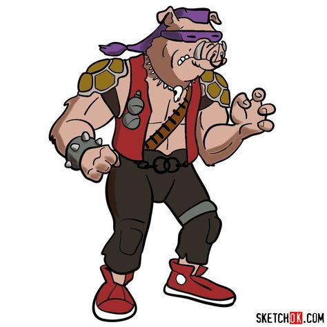 How to draw Bebop from TMNT Bebop Tmnt, 1987 Tmnt, Tmnt Cartoon, Peppa Pig Drawing, Count Duckula, Bebop And Rocksteady, Tmnt Birthday, Art Of Drawing, Tmnt Characters