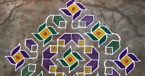 DOTTED KOLAM WITH 21-1 STRAIGHT DOTS Dots Kolam, Small Rangoli, Small Rangoli Design, Rangoli With Dots, Rangoli Designs, Dots, Design