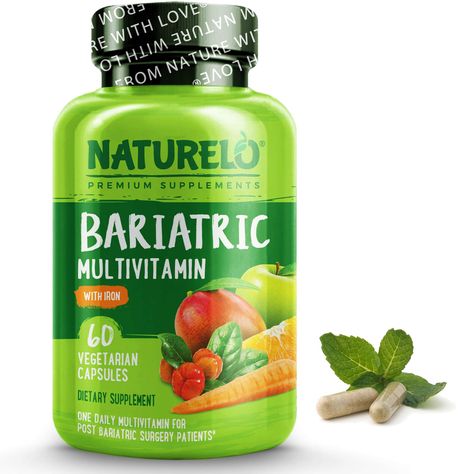 PRICES MAY VARY. Bariatric Nutritional Support: Specially formulated with vitamins and minerals for post-surgery gastric bypass, roux-en-y or sleeve, BPD/DS and other laparoscopic weight loss procedures. One Daily Dose: Just one capsule a day delivers a high potency dose of Iron, Vitamins A, C, D3, E, Thiamin, B2, B3, B6, B12, B5, Folate, Biotin, Copper, Selenium, Chromium, Molybdenum, and more. Plant-Based Wellness: Features plant-based nutrients like Vitamin E from Sunflower, Iodine from Kelp, Iron Vitamins, Fiber Fruits, Iron Supplement, Multivitamin Supplements, Organic Fruits And Vegetables, Vitamin B Complex, Gastric Bypass, Organic Fruit, Natural Vitamins