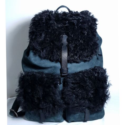 blacksheepfurbackpack Fur Backpack, Luxury Look, Fur Bag, Sheep Leather, Black Backpack, Leather Backpack, Sheep, Leather Bag, Backpacks