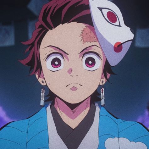 tanjiro icons !! tags ; #anime #aesthetic #tanjiro #kamado #tanjirokamdo #demonslayer #kimetsunoyaiba #鬼滅の刃 #kny #demonslayeredit #knyedit #knyicon #demonslayericon #wallpapers #soft #cute #icon #icons #tanjirokamadoicon #tanjiroicon #kawaiisoft #animeicons #animesoft #kawaii Kimetsu No Yaiba, Anime Character, Demon Slayer, Mask, Anime, Blue