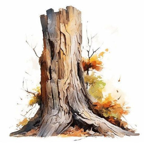 Tree Trunk Painting, Tree Reference, Landscape Pencil Drawings, Painted Trunk, Boutique Designs, Conifer Trees, Image Nature, Watercolor Paintings Easy, Tree Trunks