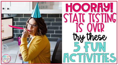 Hooray! State Testing is Over–Try These 5 Fun Activities  - Not So Wimpy Teacher Spring Writing Prompts, Reading Response Activities, Writing Conferences, Reading Unit, Transition Words, Teaching Third Grade, National Poetry Month, Writing Instruction, State Testing