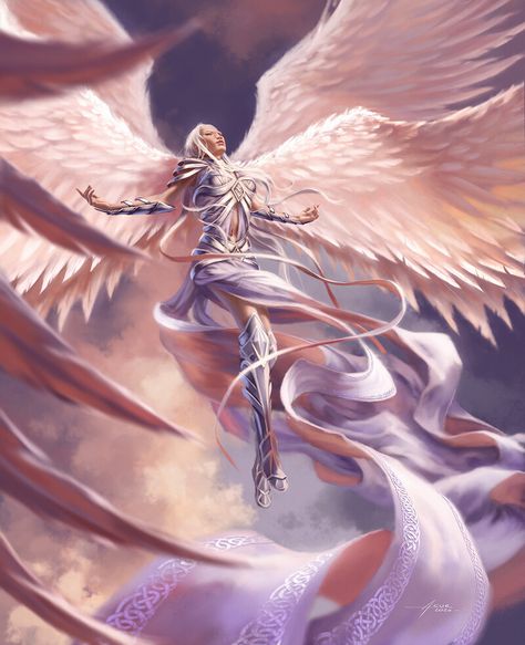 ArtStation - Ascension, Asur Misoa 천사와 악마, Fantasy Angel, Angel Warrior, Demon Art, Mythical Creatures Art, Fantasy Warrior, Angel Art, Beautiful Fantasy Art, An Angel