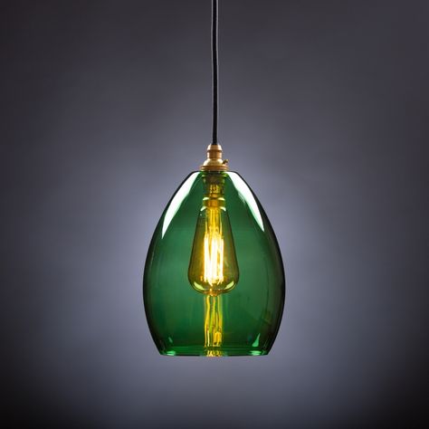 The Bertie Mid Green pendant light, is the perfect size for hanging above a kitchen island in a row. Green glass shades are lovely teamed with botanical or colourful fabrics green glass is a a popular and restful colour. Use in your colour palette to brighten up a kitchen, sitting room or bedroom. #PendantLighting #Lighting #LoveLighting #LightingIdeas #GreenGlass #GlassLighting #Interiors #HomeInteriors #HomeDecor #Glow #GlowLighting Green Glass Pendant Light, Glass Kitchen Pendant Lights, Green Pendant Light, Glass Pendant Ceiling Light, Glass Ceiling Pendant, Unique Pendant Lights, Cluster Lights, Rustic Pendant Lighting, Green Pendant