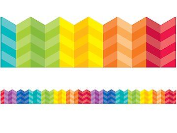 Lakeshore Painted Palette Rainbow Chevron Border Candy Theme Classroom, Rainbow Border, Bulletin Borders, Daycare Classroom, Chevron Borders, School Border, Lakeshore Learning, Rainbow Chevron, Bulletin Board Borders