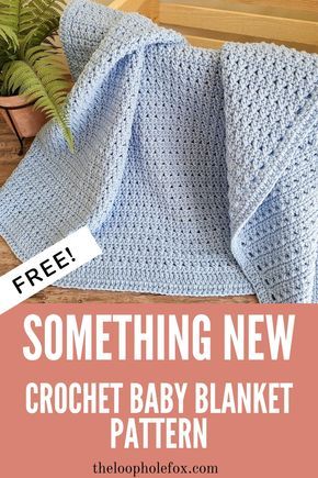 If you're looking for baby crochet ideas, look no further. This crochet baby blanket will be a staple in your pattern collection. This is a perfect crochet pattern for parents expecting either gender. The crossed double crochet stitch gives this otherwise easy blanket a punch of personality and a beautiful texture. Check out the free crochet pattern, which includes a video tutorial on how to work the crossed double crochet stitch. Make your own Something New baby blanket today. Double Crochet Baby Blanket, Crochet Baby Blanket Beginner, Granny Blanket, Free Baby Blanket Patterns, Baby Afghan Crochet Patterns, Beau Crochet, Crocheted Baby Blanket, Crochet Baby Blanket Free Pattern, Crochet Blanket Pattern Easy