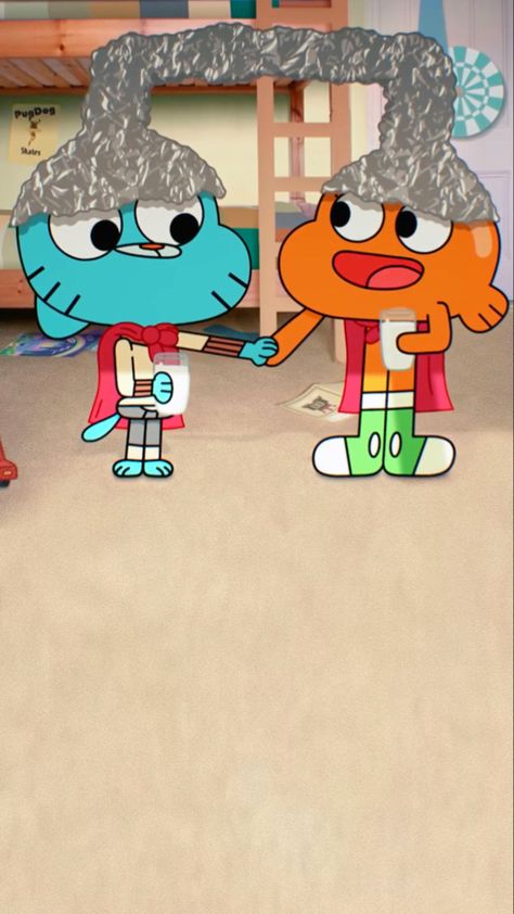 Gumball Aesthetic Wallpaper, Amazing World Of Gumball Aesthetic, Darwin Icon, Gumball Aesthetic, Amazing Gumball, Amazing World Of Gumball, Hello Kitty Iphone Wallpaper, Cool Wallpapers Cartoon, Matching Wallpaper