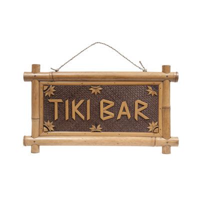 A Tiki-sign for your Tiki-Bar to give that warm island feel. Bayou Breeze | Bayou Breeze Alayzah "Tiki Bar" Sign Brown 15.75 x 27.5 x 2.25 in, Wood | C100460905 | Wayfair Canada Tiki Signs, Tiki Bar Signs, Sunflower Wall Decor, Geometric Wall Decor, Tree Wall Decor, Backyard Fire, Bar Sign, Wall Bar, Outdoor Wall Decor