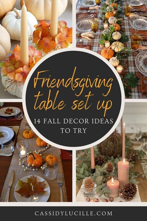 Planning a Friendsgiving dinner on your Thanksgiving break? These 14 fall decor ideas will make the Friendsgiving table set up easy. Get inspired with these Friendsgiving table setting ideas and embrace the spirit of the Thanksgiving season with effortless elegance. Enjoy the feast, laughter, and beautiful memories! Check out these Friendsgiving table decorations now! Fall Dinner Table Decor, Fall Tablescapes Elegant, Thanksgiving Tablescapes Simple, Friendsgiving Dinner Party Decor, Friendsgiving Table Setting, Thanksgiving Decorations Table Setting, Thanksgiving Table Settings Elegant, Friendsgiving Table, Thanksgiving Dinner Table Setting