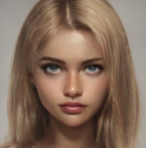 Swipe Game Tiktok Faces, Art Breeder Female Blonde, Face Claims Artbreeder Blonde, Blonde Face Claim Art Breeder, 3d Hair Color, Artbreeder Faceclaims, Olive Skin Blonde Hair, System Faceclaims, Artbreeder Characters