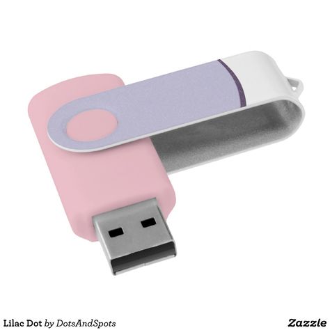 Lilac Dot USB Flash Drive Usb Aesthetic, Stationary School Supplies, Dot Patterns, Stationary School, Thumb Drive, Christmas List, Flash Drive, Pretty Things, School Supplies