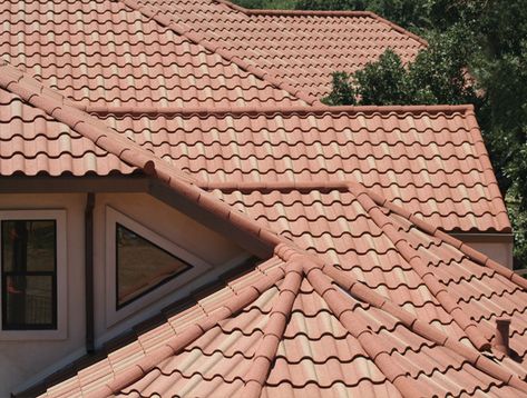 Exterior house colors for spanish tile roof Metal Roof Tiles, Roof Restoration, Clay Roofs, Roof Inspection, Roof Maintenance, Steel Roofing, Mediterranean Style Homes, Residential Roofing, Commercial Roofing