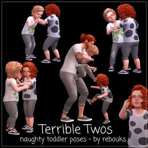 Terrible Twos! Naughty Toddler Poses | Patreon Toddler Poses, Terrible Twos, Sims 4 Toddler, Sims 4 Build, Ts4 Cc, Family Moments, Sims Mods, Nap Time, Sims Cc