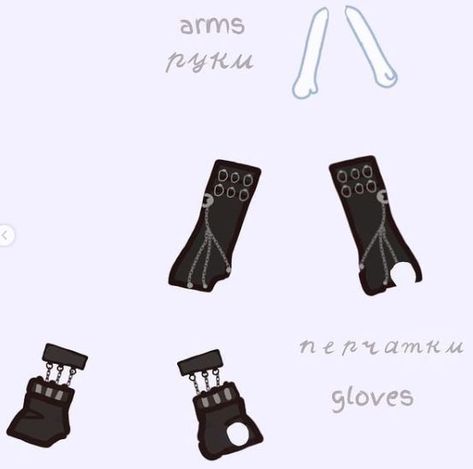 Gacha Clothes Prop, Ultra Outfits, Gloves Drawing, Base Gacha, Easy Eye Drawing, Gacha Props, Gacha Art, Gacha Clothes, Drawing Accessories