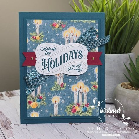 20 Sketches In 20 Days: Elegant Christmas Labels • Birdsnest Designs | Denise Cox Christmas Extravaganza, Happy Birthday Gorgeous, Create Christmas Cards, Christmas Card Set, Stampin Up Christmas Cards, Christmas Labels, Christmas Card Crafts, Embossed Cards, Stampin Up Christmas