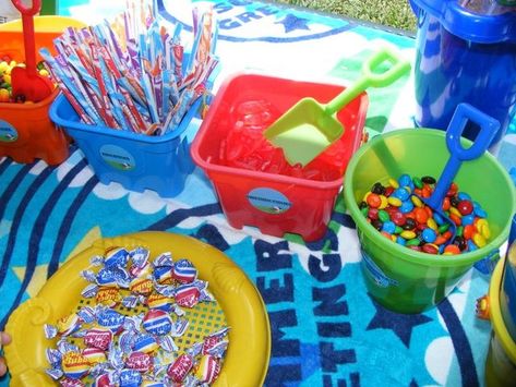 Photo 10 of 13: Beach Party / Birthday "Sebastian First Birthday" Beach Birthday Party Ideas, Birthday Beach Party, Beach Party Birthday, Hawaii Birthday, Beach Ball Party, Splash Party, Beach Birthday Party, Pool Birthday, Beach Themed Party