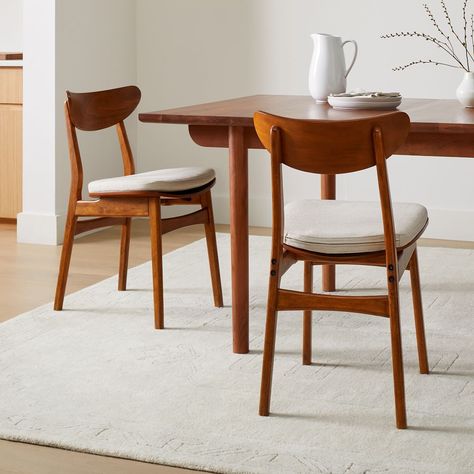 Classic Café Dining Chair Cushion | West Elm West Elm Dining Chairs, Classic Cafe, Walnut Dining Chair, Midcentury Modern Dining Chairs, Expandable Dining Table, Dining Stools, Small Dining Table, Contemporary Dining Chairs, Dining Chair Cushions