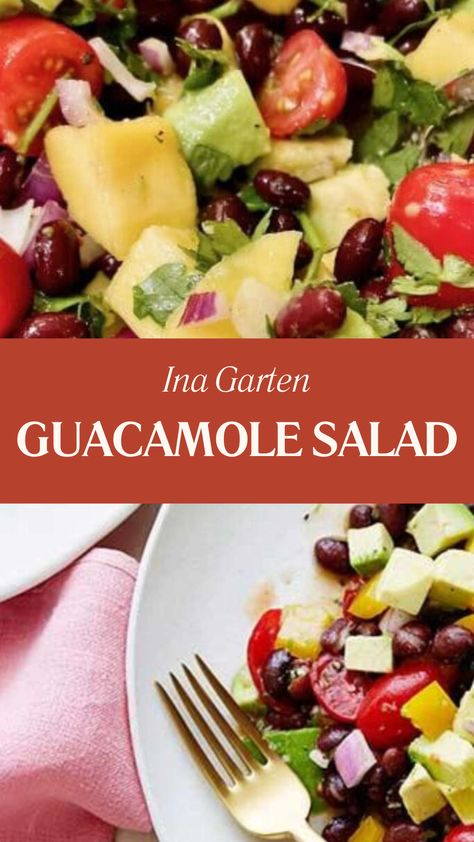 Ina Garten Guacamole Salad Ina Garten Guacamole Salad, Guacamole Salad, Jalapeño Peppers, Colorful Salad, Yellow Bell Pepper, Easy Guacamole, Big Salad, Yellow Pepper, Colorful Salads