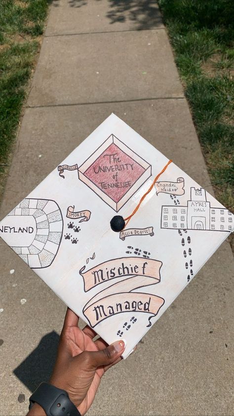 Harry Potter Graduation Cap, Funny Graduation Caps, College Grad Cap Ideas, Grad Cap Designs, Grad Caps, Harry Potter Artwork, Graduation Cap Designs, Graduation Cap Decoration, Cap Decorations