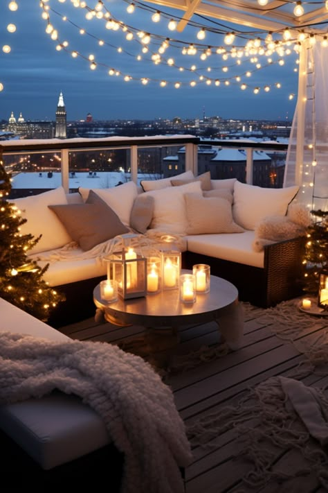 small balcony ideas balcony garden ideas balcony decor ideas balcony design ideas christmas decor ideas neutral holiday decor christmas tree ideas christmas tree decor ideas christmas decor ideas christmas fireplace decor ideas christmas decor ideas diy christmas tree ideas home inspo home decor ideas home aesthetic Cozy Porch Ideas Covered Patios, Rooftop Balcony Ideas, Upstairs Deck Ideas, Big Balcony Ideas, Beautiful Outdoor Living Spaces, Backyard Patio Deck, House Interior Design Styles, Annual Sale, Outdoor Balcony