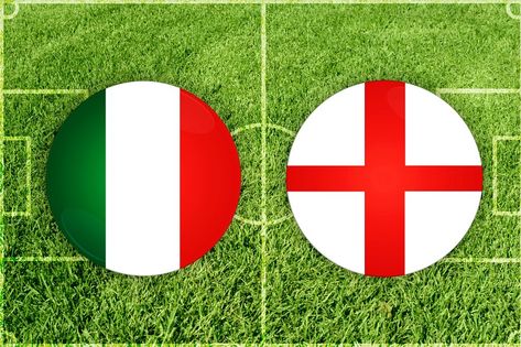 Concept for Football match Italy vs England Goku Wallpaper, England Football, Football Match, Premium Photo, Czech Republic, England, Football, Italy, American Football