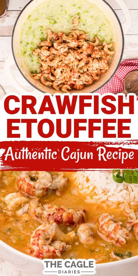 Best Crawfish Etoufee Recipe, Authentic Crawfish Etoufee, Crawfish Etouffee Louisiana, Ettouffe Recipe Crawfish Etouffee, Frozen Crawfish Tail Meat Recipes, Cajun Crawfish Etoufee, Real Cajun Recipes, Easy Crawfish Etoufee Recipe, Et Tu Fe Recipe