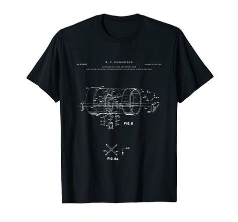 PRICES MAY VARY. This MRI Machine Patent is the perfect gift for any Doctor Featuring a vintage MRI Machine patent drawing. This is perfect to wear doctoring. Show off your unique style by rocking this amazing retro MRI Machine vintage style. Lightweight, Classic fit, Double-needle sleeve and bottom hem Pilot T Shirt, Patent Art, Patent Prints, Branded T Shirts, Cool Shirts, Heather Grey, Aircraft, Print Patterns, Fashion Branding