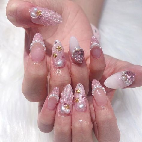 Pretty Nails Aesthetic, Pink Nails Acrylic Coffin, Nails Cottagecore, Cottagecore Nails, Chinese Nails, Douyin Nails, Inspiration Nails, Girl Car, Asian Nails