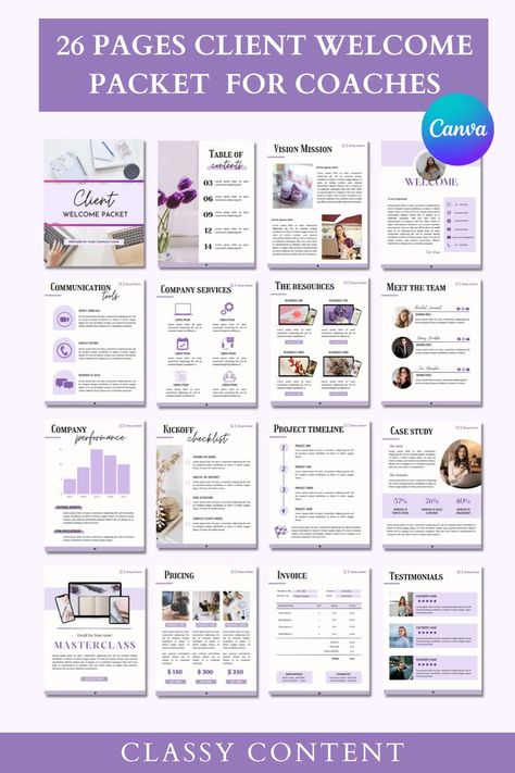 Check out these 26 pages Client Welcome Packet templates that are made to facilitate your life in designing as well as saving your time, energy and effort. These templates are fully editable in Canva and perfectly designed for those who want beautiful and cohesive welcome packets but a busy business coach. #clientwelcomepacket #businessproposal #virtualassistant #clientserviceguide Learning Photoshop, Mission Table, Client Welcome Packet, Client Onboarding, Business Proposal Template, Welcome Packet, Learn Photoshop, Client Service, Communication Tools