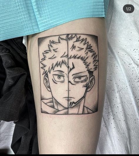 Jujutsu Kaisen Tattoo Ideas, Jujutsu Kaisen Tattoo, Tattoo Ideas Simple, Tattoos Simple, Omerta Tattoo, One Piece Tattoos, Tattoo Inspiration Men, Small Tattoo Ideas, Back Of Shoulder Tattoo