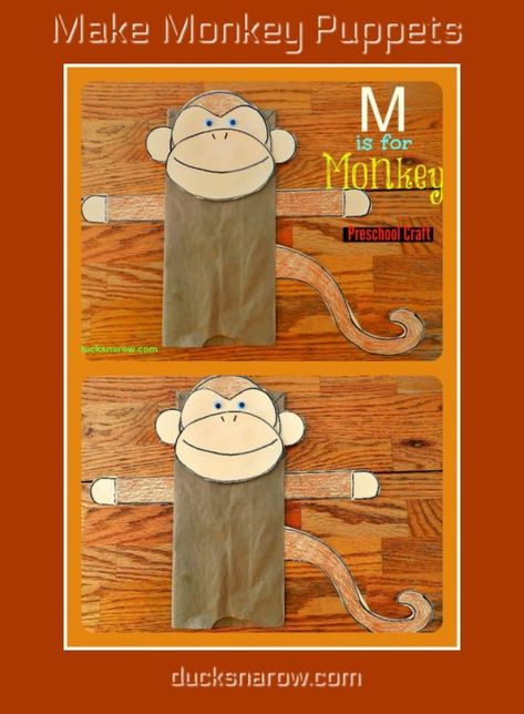 Paper Bag Monkey Craft, Grumpy Monkey Book Activities, Paper Bag Monkey, M Is For Monkey, Jungle Project, Grumpy Monkey, Jungle Vbs, Rainforest Activities, 5 Little Monkeys