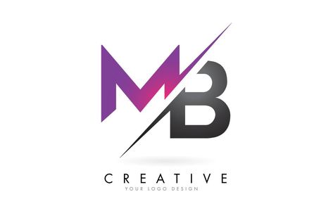 MB M B Letter Logo with Color block Design and Creative Cut. Mb Logo, B Letter Logo, B Letter, Youtube Banner Design, Creative Logo Design, Baby Boy Pictures, Photo Logo Design, Birthday Flyer