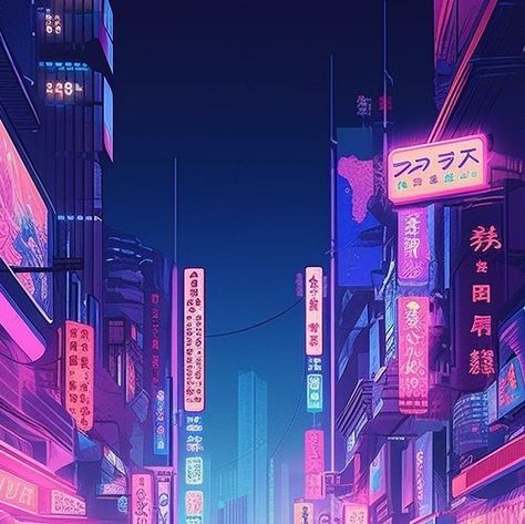 Aesthetic illustration of Tokyo. Set during the retrowave, the vibrant colours of the neon lights. Created with Midjourney. Neon Light Illustration, Neo Tokyo Aesthetic, Retro Future Aesthetic, Neon Tokyo Aesthetic Wallpaper, Neon Cyberpunk Aesthetic, Synthwave City, Japan Neon Aesthetic, Dark Synthwave Aesthetic, Futuristic Retro