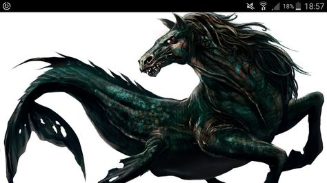 Kelpies, schwarz, Fantasy Magical Horses, Fantasy Horses, Mythical Animal, Seahorses, Mythical Creatures Art, Mythological Creatures, Sea Monsters, Creature Concept Art, Mystical Creatures