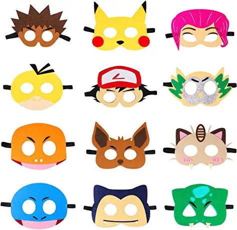 Amazon.com: pokemon birthday party supplies Halloween Birthday Party Favors, Pokemon Masks, Pokemon Balloons, Pokemon Themed Party, Pokemon Craft, Pokemon Birthday Party, Video Game Party, Pokemon Theme, 9th Birthday Parties