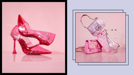 Here's Where to Shop Aldo x Barbie's Sold Out Collection of Y2K-Inspired Dream Closet Essentials Barbie Heels Aldo, Barbie Funny, Pink Mules, Chunky Platform Sandals, Play Barbie, Greta Gerwig, Barbie Logo, Barbie Shoes, Aldo Bags