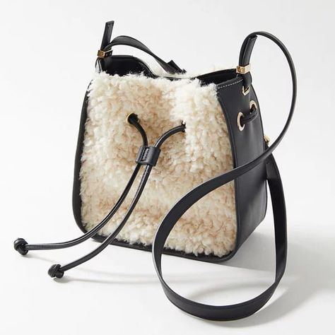 Shop the Best Shearling Bags For Fall 2019 | POPSUGAR Fashion Tas Lv, Winter Bags, Computer Backpack, Fur Bag, Popsugar Fashion, Fancy Bags, Bag Trends, Fabric Bags, Cute Bags