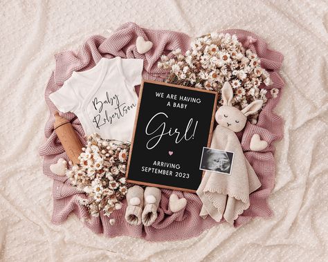 Buy Girl Digital Pregnancy Announcement Neutral Social Media Online in India - Etsy Summer Pregnancy Announcement, Postpartum Tips, Digital Baby Announcement, Its A Girl Announcement, Cute Pregnancy Announcement, Baby Announcement Pictures, Digital Announcement, Digital Pregnancy Announcement