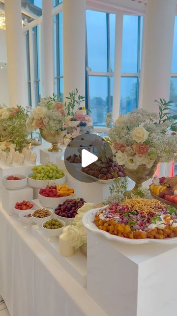 Peonies | Creative catering | Tablescaping | Events on Instagram: "This display has my HEART 🤍🕊️💍 

Our largest graze serving 450 guests!! 
.
.
Design concept, catering, chocolate strawberries, the pretties fresh florals and display @peoniesuk 

Thank you to the following vendors who made items for me last minute and who without this display wouldn’t be what it is! 
Chocolate domes @petitcremes 
Cake pops, cupcakes, cakelets & dessert shots @artisancakeryy 
Beautiful biscuits by @theroyalpatisserie 
Macarons for cupcakes @thedaintycakerie

Venue @thebalmayna @amirkingkhan 
.
.
#creativecatering #grazeboards #weddingoftheyear #amirkhan #freshflowers #desserttable" Chocolate Domes, Beautiful Biscuits, Chocolate Dome, Creative Catering, Dessert Shots, Wedding Of The Year, Dessert Display, Chocolate Strawberries, Design Concept