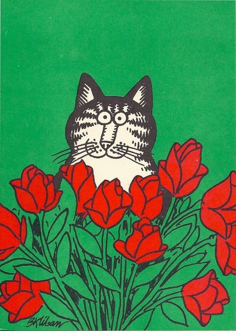 Kliban Cat, Cat Vintage, Cat Stands, Cat Cartoon, Cat Flowers, Cat Boarding, Cats Illustration, Cat Colors, Cat Illustration