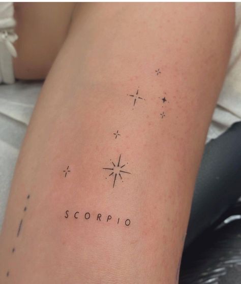 Scorpio Fine Line Tattoo, Scorpio Star Tattoo, Scorpio Hand Tattoo, Scorpio Star Constellation Tattoo, Constellation Scorpion, Scorpio Constellation Tattoo, Scorpio Star Constellation, Star Constellation Tattoo, Scorpio Constellation Tattoos