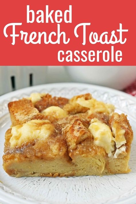 Overnight French Toast Recipe, Pancakes Crepes, Easy French Toast Bake, French Toast Bake Overnight, French Toast Casserole Easy, Stuffed French Toast Cream Cheese, Cozy Brunch, Baked French Toast Casserole, French Toast Bake Recipe