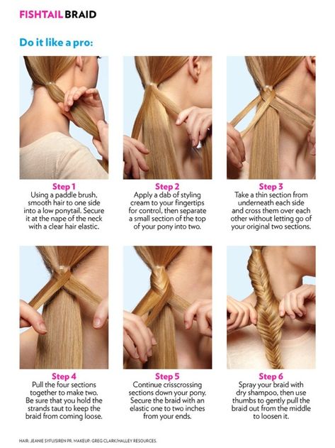 How To Do An Easy Fishtail Braid. Easy Fishtail Braid, Beyonce Braids, Braids Step By Step, Fishtail Braids, Braiding Your Own Hair, Kid Hair, Hair To One Side, Peinados Recogidos, Fishtail Braid