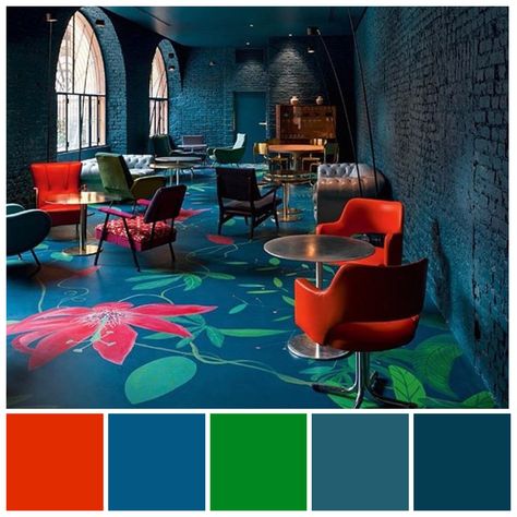 Analogous Color Scheme Interior Design, Triadic Color Scheme Interior Design, Triadic Colors Interior Design, Polychromatic Colour Scheme, Analogous Colour Scheme Interior Design, Clash Colour Scheme Interior Design, Rocket St George, Anna Hayman, Split Complementary Color Scheme