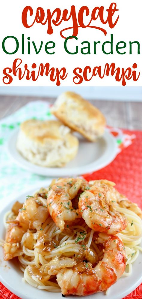 Food Hussy Recipe: Copycat Olive Garden Shrimp Scampi | The Food Hussy! Olive Garden Shrimp Scampi, Shrimp Scampi Pasta Recipes, Shrimp And Pasta, Recipe Copycat, Shrimp Scampi Pasta, Copycat Olive Garden, Scampi Pasta, Olive Garden Recipes, Shrimp Scampi Recipe