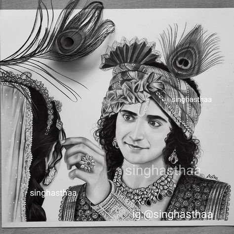 Krishni_Patel (@krishn_iography) • Instagram photos and videos Sumedh Mudgalkar Krishna Sketch, Sumedh Mudgalkar Krishna Drawing, Lord Krishna Pencil Sketch, Radha Krishna Drawing Sketch, Radha Krishna Drawing, Radha Krishna Sketch, Lord Krishna Sketch, Krishna Sketch, Abstract Pencil Drawings