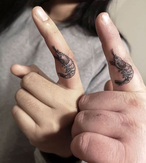 Funny Shrimp Finger Tattoos Mustache Tattoo On Finger, Elephant Finger Tattoo, Flipping The Bird, Tiny Finger Tattoos, Human Finger, Anatomical Heart Tattoo, Fake Mustaches, Deer Tattoo, Some Body