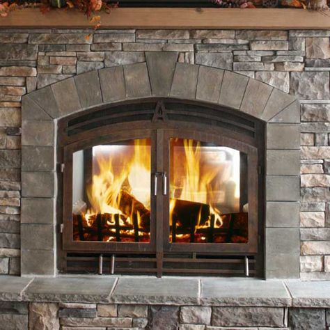 Wood Burning Stove Insert, Arched Fireplace, Pellet Fireplace, Wood Fireplace Inserts, Outdoor Wood Fireplace, Woodburning Stove Fireplace, Installing A Fireplace, Outdoor Wood Burning Fireplace, Wood Burning Insert