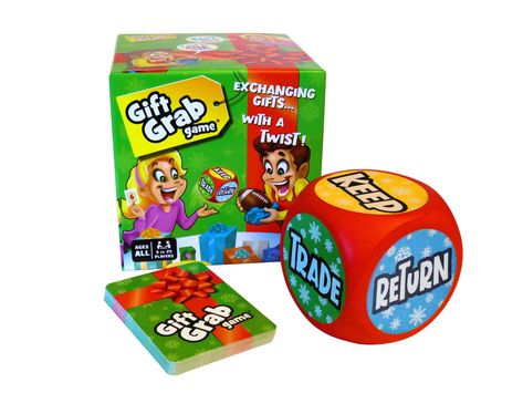 PRICES MAY VARY. The giant die is made of soft foam and is fun to roll, bounce or spin! For groups of up to 25 people of any age. Cards numbered 1-25 are included. Super cute game box looks like a wrapped gift! Game play instructions are printed on the back of the box. Created by a US Veteran The Gift Grab Game adds a new twist to your Christmas holiday gift exchange! Each player brings a wrapped gift and draws a numbered card. When it's their turn, they choose a gift and roll the giant squishy Holiday Games For Adults, Traditional Christmas Party, Gift Exchange Game, Christmas Party Activities, Christmas Games For Adults, Best White Elephant Gifts, White Elephant Game, Gift Exchange Games, Holiday Gift Exchange